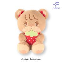 【ラテ】mikko illustration　いちごBIGぬいぐるみ