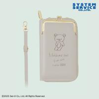 【リラックマ(グレー)】リラックマ　Rilakkuma Style ウォレット付きスマホショルダーポーチ