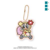 【ハナちゃん＆ひつじクン】エンジェルブルー　刺繍キーホルダー
