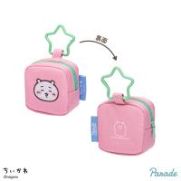 【ちいかわ】ちいかわ　カラビナ付き刺繍スクエアミニポーチ