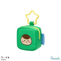 【くりまんじゅう】ちいかわ　カラビナ付き刺繍スクエアミニポーチ
