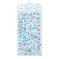 【ブルー】ぷくぷくシール　ファンシーアソート