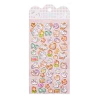 【オレンジ】ぷくぷくシール　ファンシーアソート