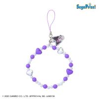 【クロミ（紫）】マイメロディ・クロミ　アクリルキーホルダー付ビーズストラップ