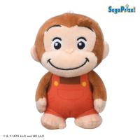 【レッド】おさるのジョージ　ぽってりマスコット カラフルオーバーオール