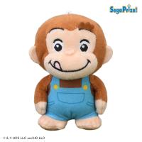 【ブルー】おさるのジョージ　ぽってりマスコット カラフルオーバーオール