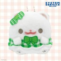 【みどり】ポメラニアンもち　カラードレスマスコットキーチェーン