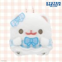 【みずいろ】ポメラニアンもち　カラードレスマスコットキーチェーン