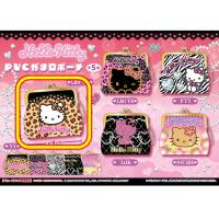 【レオパード A】ハローキティ　PVCがま口ポーチ