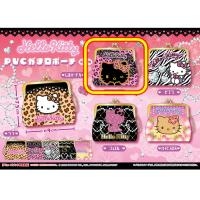 【レオパード B】ハローキティ　PVCがま口ポーチ