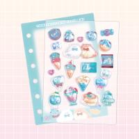 【チョコミント】つぶらな瞳の仲間達　コレクションシール