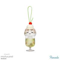 【メロン】mofusand　クリームソーダにゃんマスコット