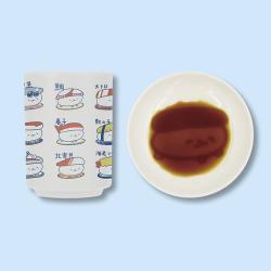 【寿司ネタ】おしゅしだよ　湯のみ＆醤油皿セット
