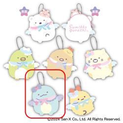 【とかげ】すみっコぐらし　天使なえびてんアイドル モフモフダイカットコインケース