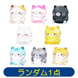 【ランダム発送】ぽちゃちゃニャンちゃん　クリアフィギュア