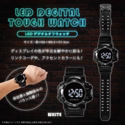 【WHITE】LEDデジタルタフウォッチ