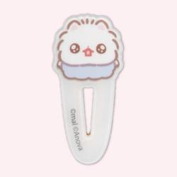 【ホワイト（うるうる）】ポメラニアンもち　ヘアクリップ