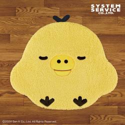リラックマ　NEW BASIC RILAKKUMA ビッグダイカットラグ キイロイトリ