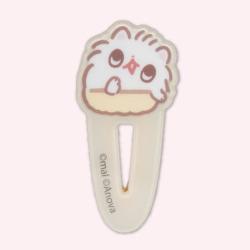 【イエロー（変顔）】ポメラニアンもち　ヘアクリップ