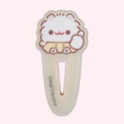 【イエロー（おやゆび）】ポメラニアンもち　ヘアクリップ