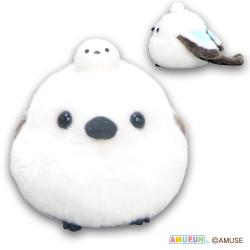 【シマちゃんおやこブルー】ふくふくシマエナガ　なかよしおやこカラフルLMC