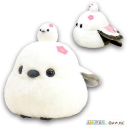 【しまゑおやこピンク】ふくふくシマエナガ　なかよしおやこカラフルJB