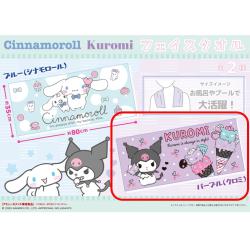 【パープル(クロミ)】シナモロール・クロミ　フェイスタオル