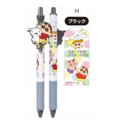 【ブラック】クレヨンしんちゃん　マスコット付ゲルペン12