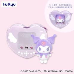 【パープル×ピンク】クロミ　エモきゅ～と♡エンジェル ハートポーチ＆マスコットセット