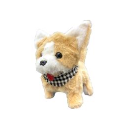 【ベージュ】おさんぽ子犬　ギミックぬいぐるみ2