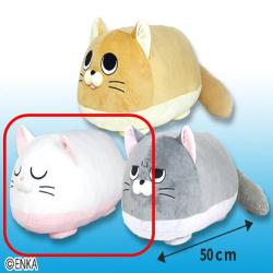 【白】ねこっぺ　BIGぬいぐるみ