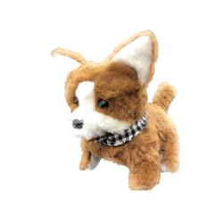 【ブラウン】おさんぽ子犬　ギミックぬいぐるみ2