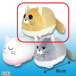【茶】ねこっぺ　BIGぬいぐるみ
