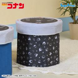 【ブラック】名探偵コナン　プラチナムザッカ 折り畳みボックスチェアー