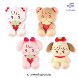 mikko illustration　いちごBIGぬいぐるみ