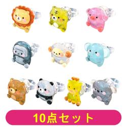 【全種セット】ぽちゃちゃアニマル動物園　フラッシュリング