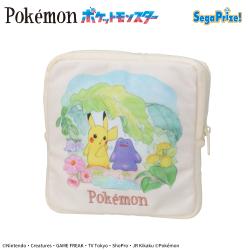 【ピカチュウ＆メタモン】ポケットモンスター　スクエアポーチ One Scene Art