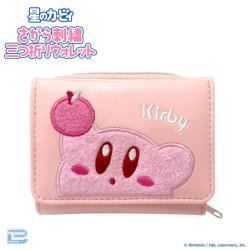 【りんご】星のカービィ　さがら刺繍三つ折りウォレット