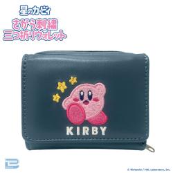 【スター】星のカービィ　さがら刺繍三つ折りウォレット