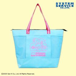 【ブルー】すみっコぐらし　たぴおかコンビニ どでかトートバッグ