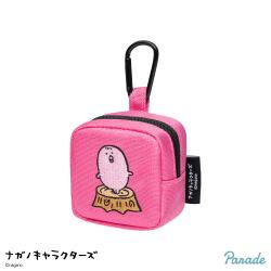 【ギョニソ】ナガノキャラクターズ　カラビナつき刺繍スクエアミニポーチ