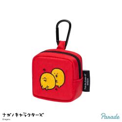 【もぐらコロッケ】ナガノキャラクターズ　カラビナつき刺繍スクエアミニポーチ