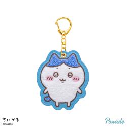 【ハチワレ】ちいかわ　もこもこサガラ刺繍キーホルダー
