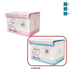 【ブルー】ヨッシースタンプ　収納BOX