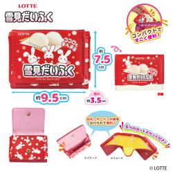 【バニラ(赤)】雪見だいふく　三つ折りウォレット
