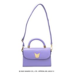 【パープル】クロミ　持ち手付きロングストラップショルダープレートバッグ