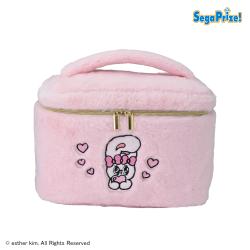 【ピンク】エスターバニー　プラチナムザッカふわふわバニティポーチ