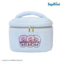 【ブルー】エスターバニー　プラチナムザッカふわふわバニティポーチ