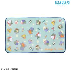 【ブルー】お文具といっしょ　ふわふわブランケット【当社限定】