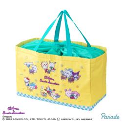 【イエロー】ちいかわ×サンリオキャラクターズ　レジかごバッグ